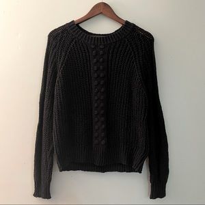 NWOT Jun & Ivy Black Knit Bobble Sweater US Large